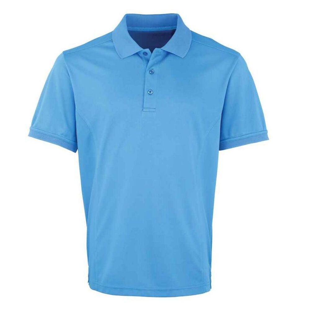 Premier Mens Coolchecker Pique Polo Shirt / Sapphire Blue